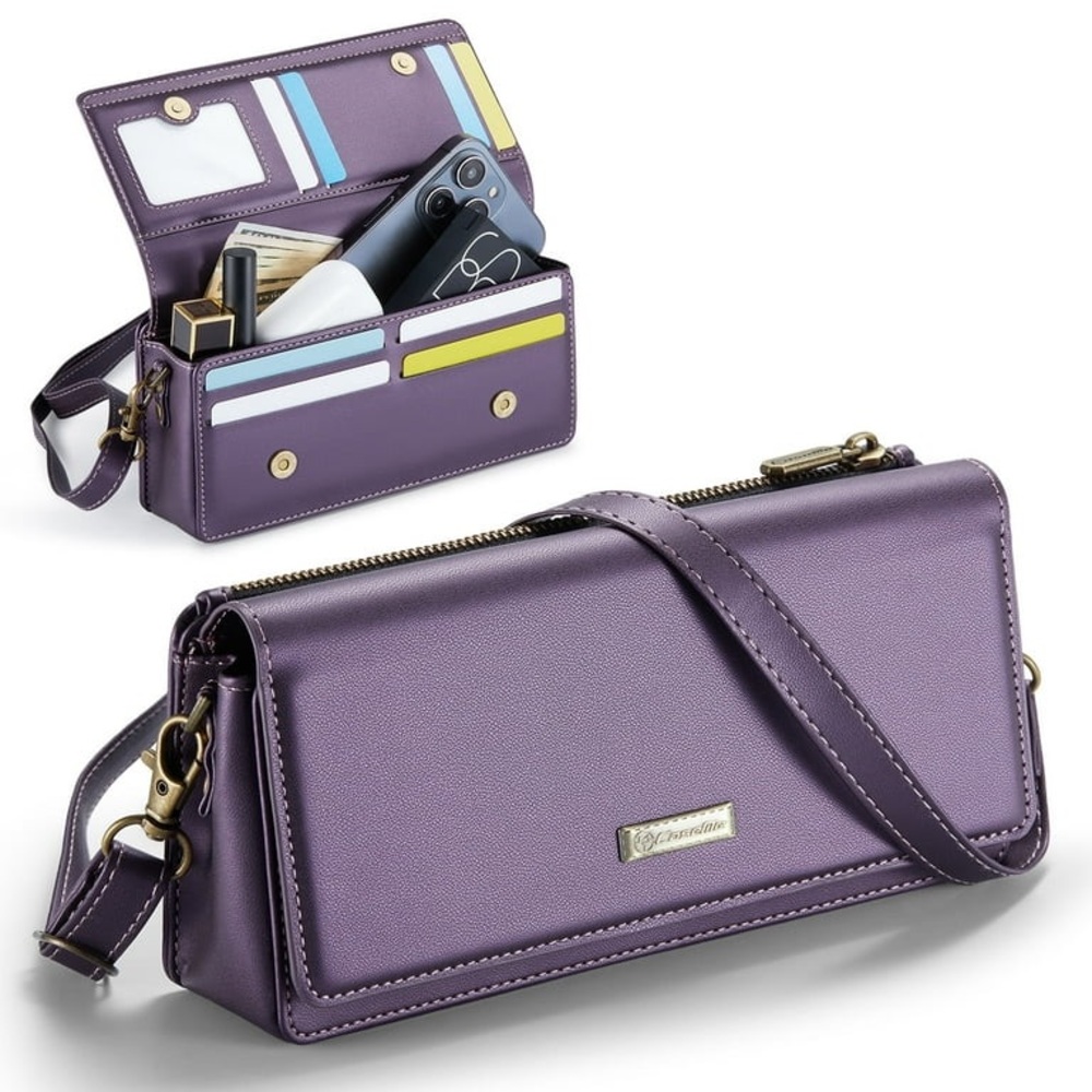 CASEME WOMENS CROSSBODY HANDBAG, PURPLE